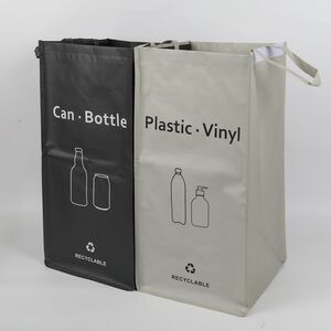 Set Of 2 Soft Recycling Sorting Bins