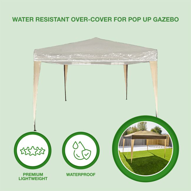 Water Resistant Over-Cover For Pop Up Gazebo