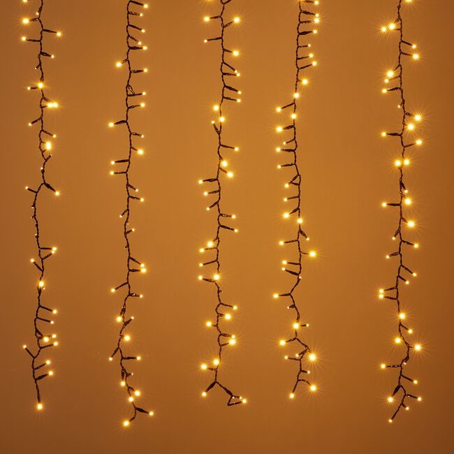225 Warm White Star Bright Curtain Lights