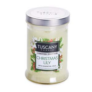 Tuscany Single Pour Candle in Christmas Lily 18oz