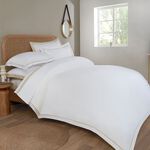 SINGLE DUVET COVER Linen Border 600TC 