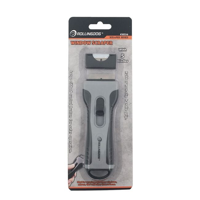 Rolling Dog Window Scraper With 5 Blades