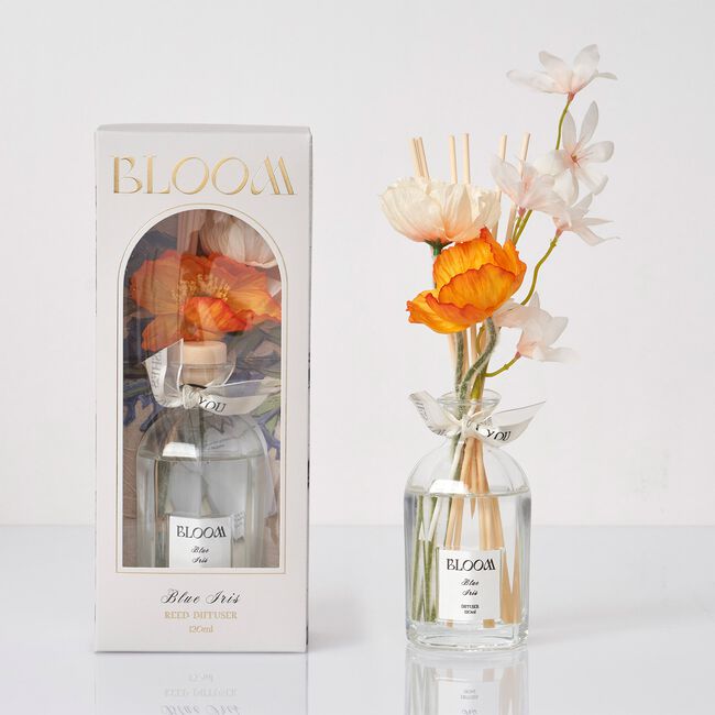 Ambianti Bloom Blue Iris 120ml Reed Diffuser