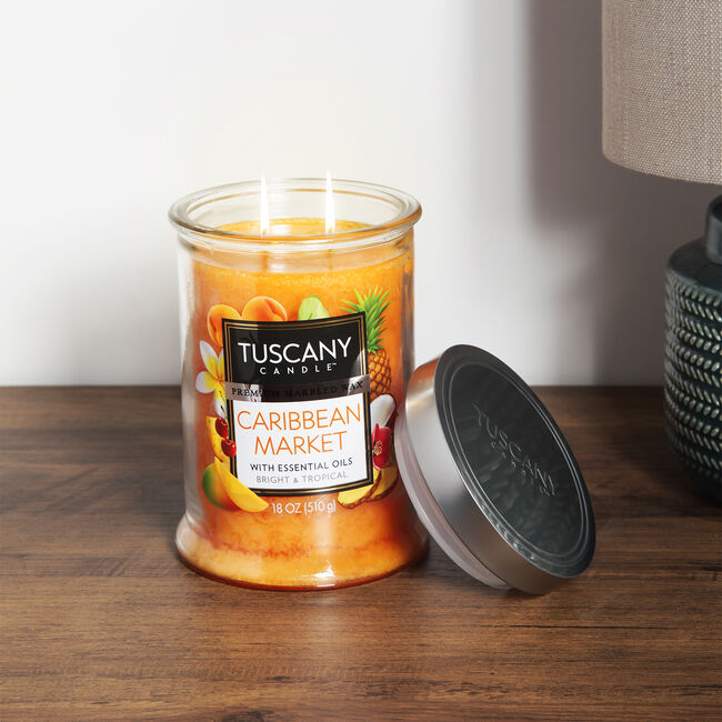 Tuscany Double Wick Candle Caribbean Market 18oz