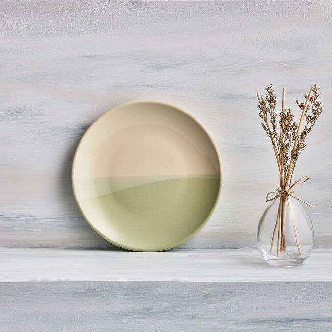 ABNEY & CROFT THREE TONE Sage Dinner Plate