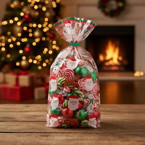 Wilton 20 Xmas Theme Cellophane Bags 