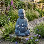 Solar Baby Buddha Garden Water Feature