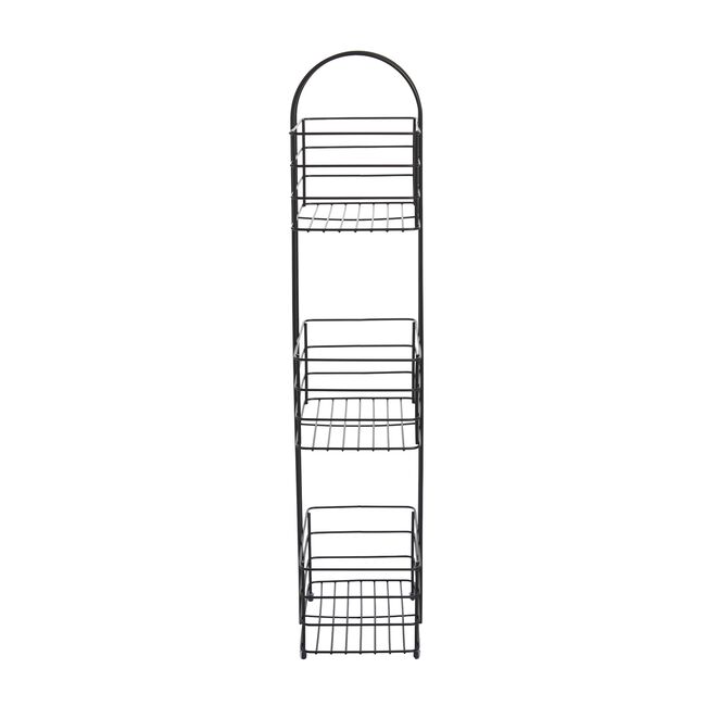 CAUSEWAY BAY THREE TIER Black Free standing Caddy