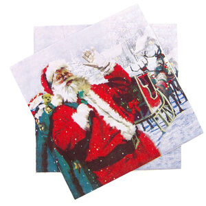 Santa And Sleigh Napkins 20 Pack