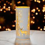 Cashel Living LED Reindeer White Large Cylinder