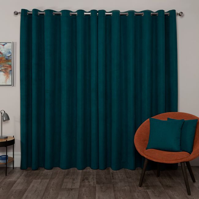 BLACKOUT & THERMAL CORDUROY TEAL 66x90 Curtain