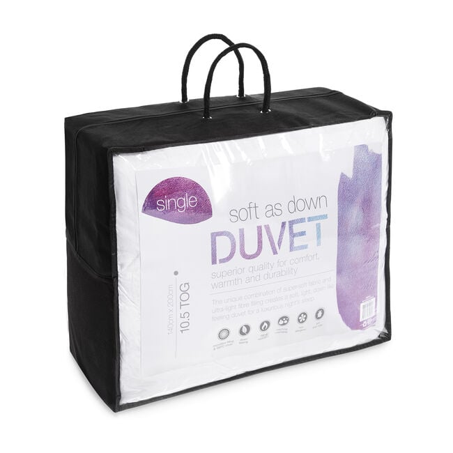 SINGLE SOFT AS DOWN Duvet