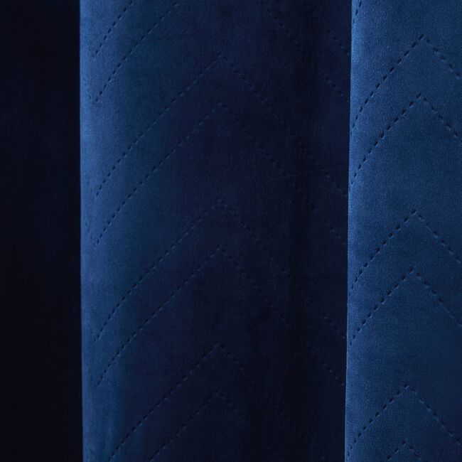 TRIANGLE STITCH NAVY 66X54 Curtain