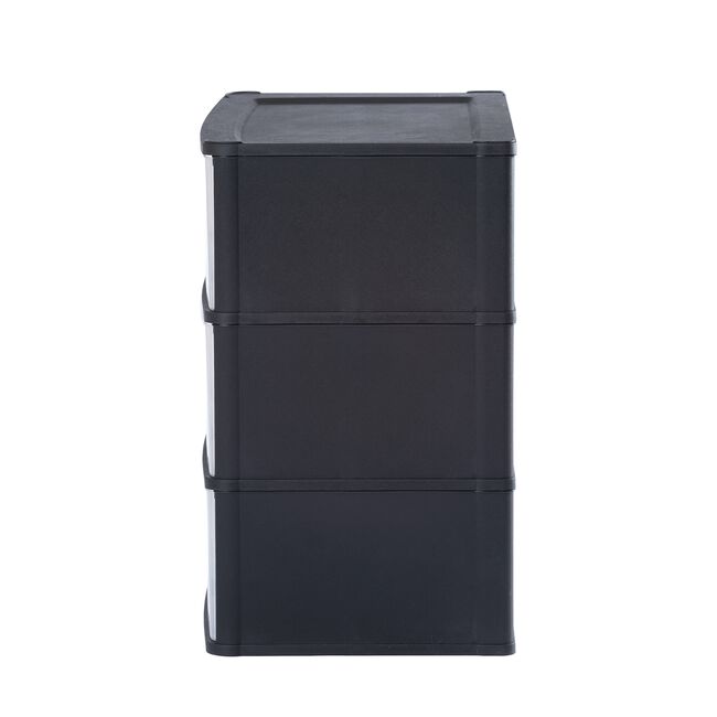 Wham Deep Black 3 Drawer Organiser
