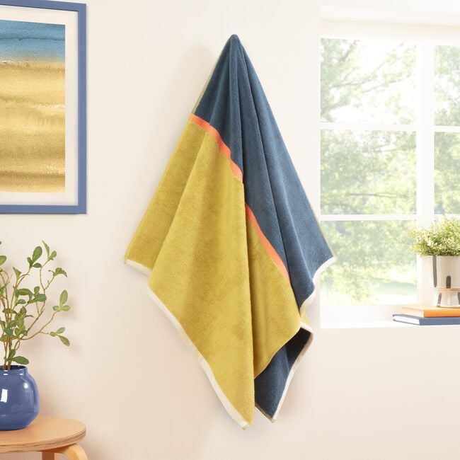 COLOUR BLOCK BLUE Bath Sheet