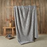 FUSION GEO FLEECE GREY 130x180cm Throw