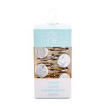 Round Marble Shower Hooks - 12pk