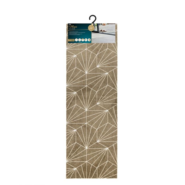 JVL Geo Brown Mega Runner 57cm x 150cm