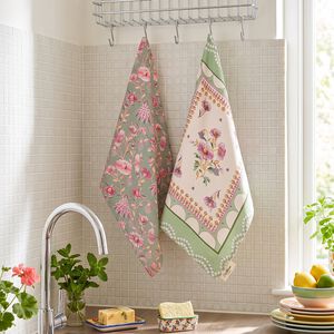 Cath Kidston Garden Sage Tea Towels 2Pk