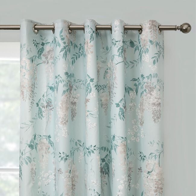 DREAMS AND DRAPES WISTERIA DUCK EGG 66x54 Curtain