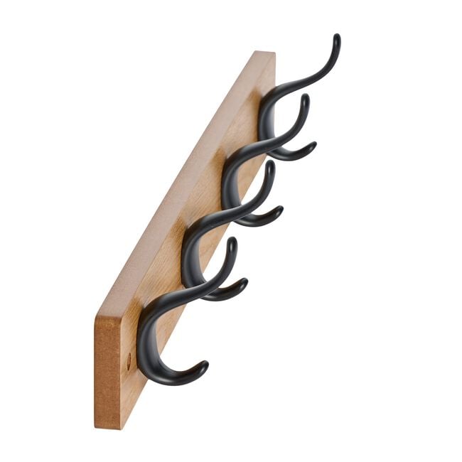 4 Hook Modern Ash Coat Rack