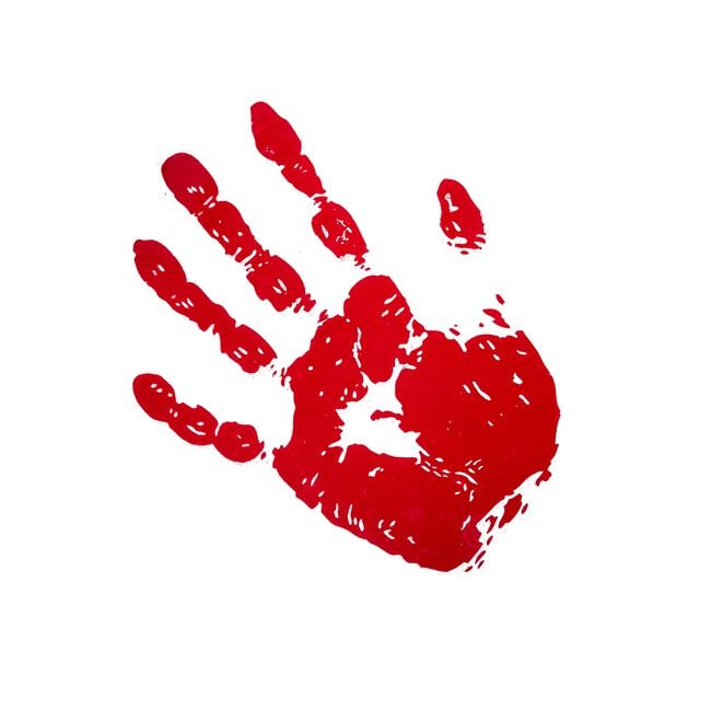 Bloody Handprint Stickers- 6 Pack