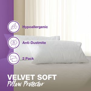 Velvet Soft Pillow Protector Pair