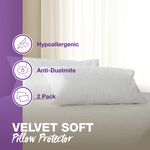 Velvet Soft Pillow Protector Pair