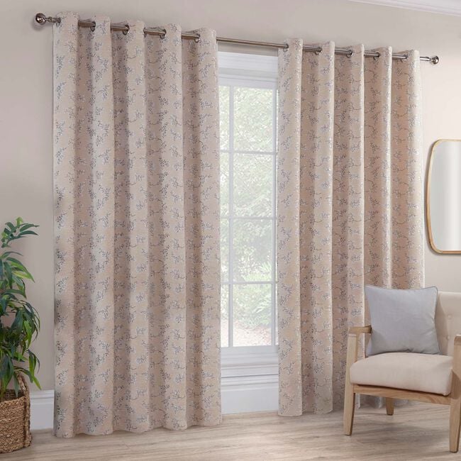 MAY BLOSSOM NATURAL 66x54 Curtain