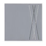 Reversible Leather Diamond Coaster - Duck Egg/Grey