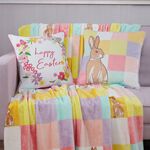 Blossom Lane Chequered Bunny Cushion 45cm x 45cm