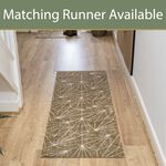 JVL Geo Brown Mega Mat 50cm x 75cm