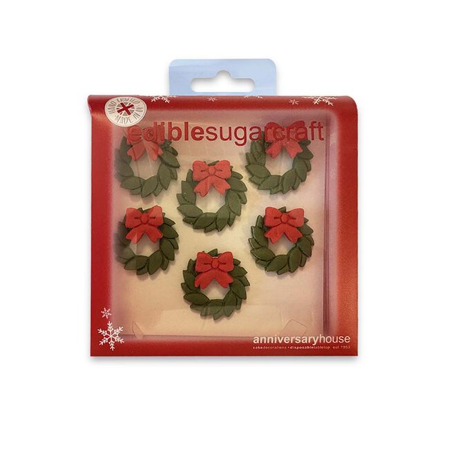 Christmas Wreath Sugar Toppers