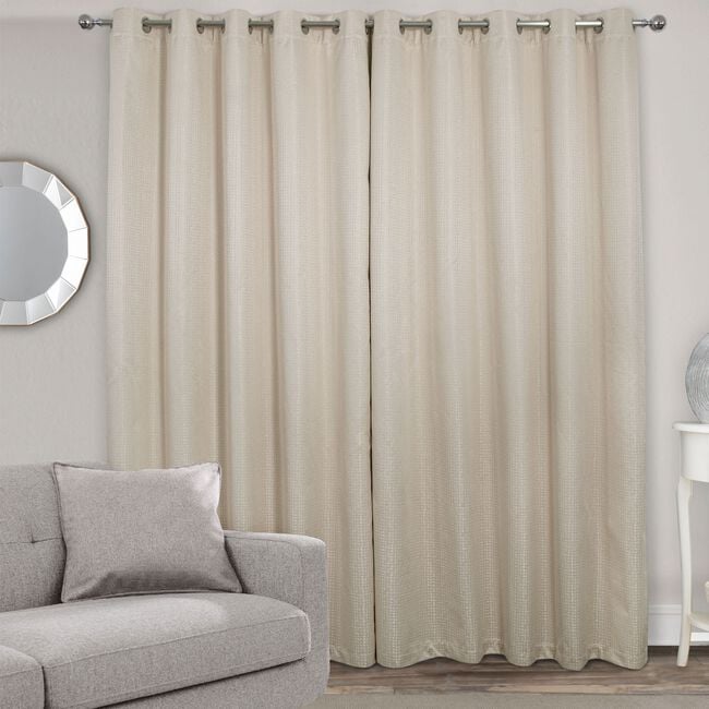 BLACKOUT & THERMAL DASH  NATURAL 132x90 Curtain