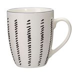 Siaki Cream & Black Printed 350ml Mug