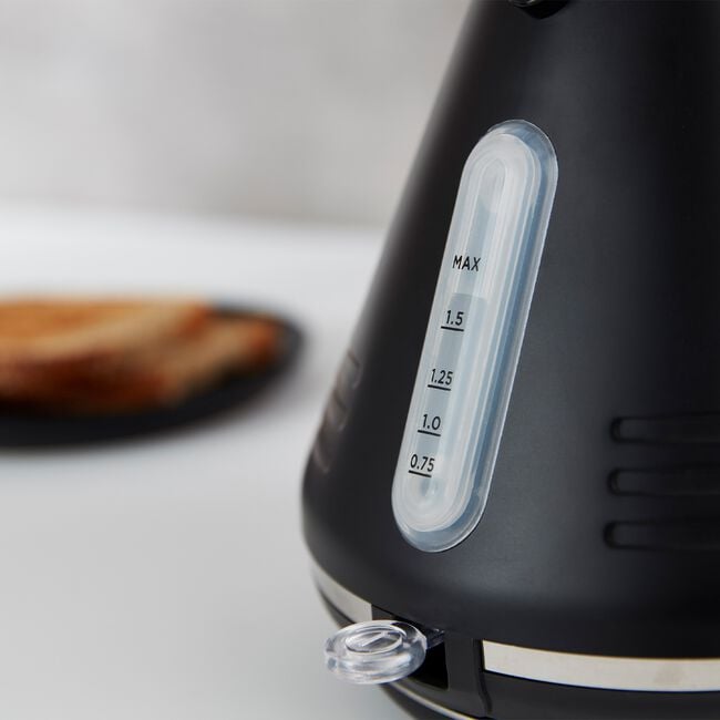 Tower Ash Black 1.7L Pyramid Kettle