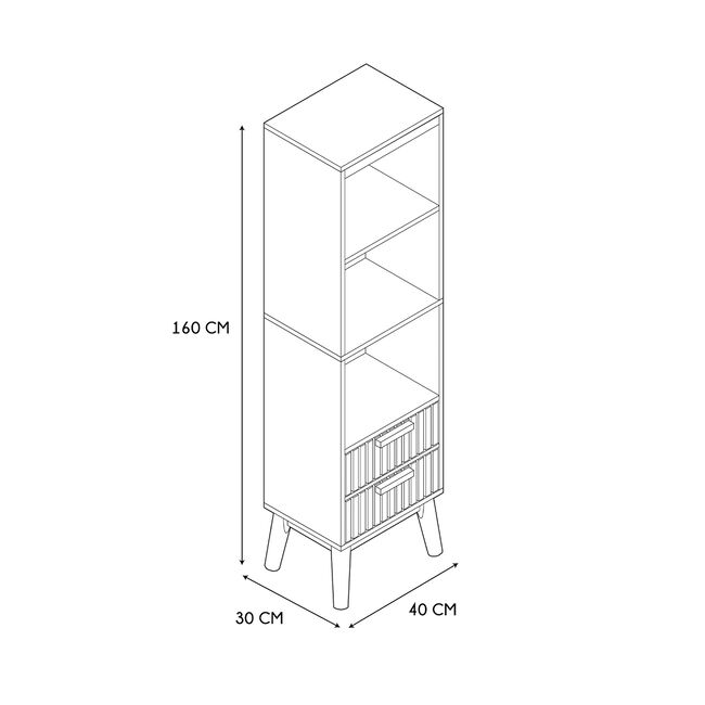 Klaus 2-Drawer Column Cabinet