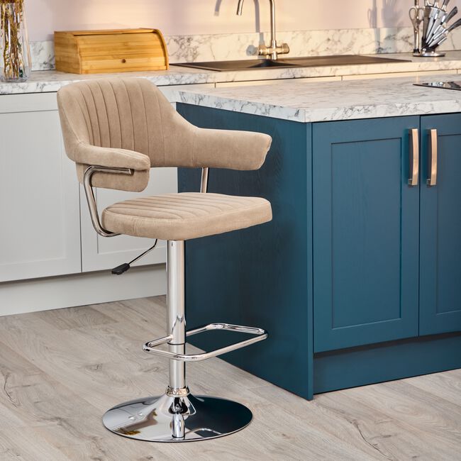 BELMONT Barstool Velvet Taupe
