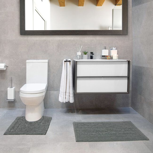 COTTON BRICK STEEL 50x50 Pedestal Mat