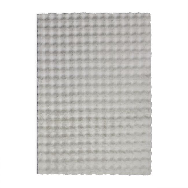 FAUX RABBIT BUBBLE CREAM 80x150cm Rug 31A