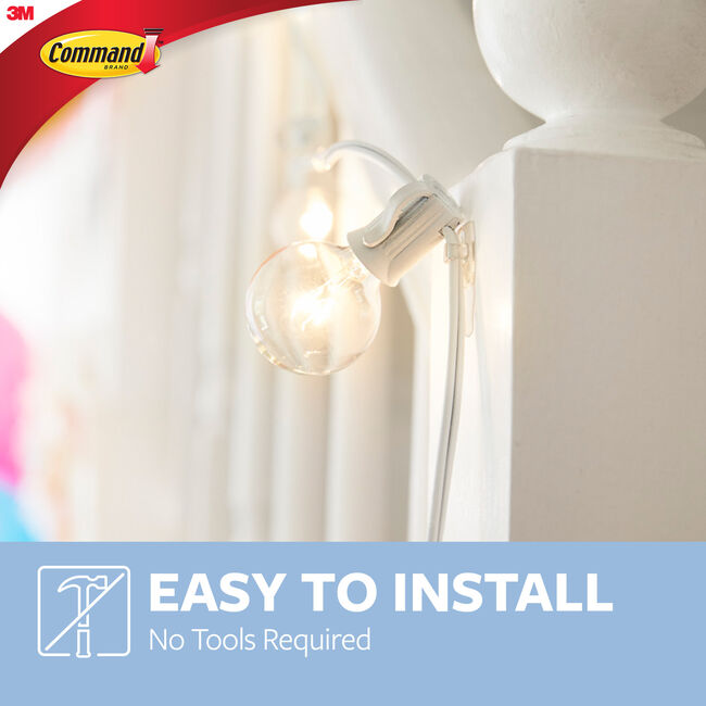 Command 20 Pack Strips Clear Decorating Clips