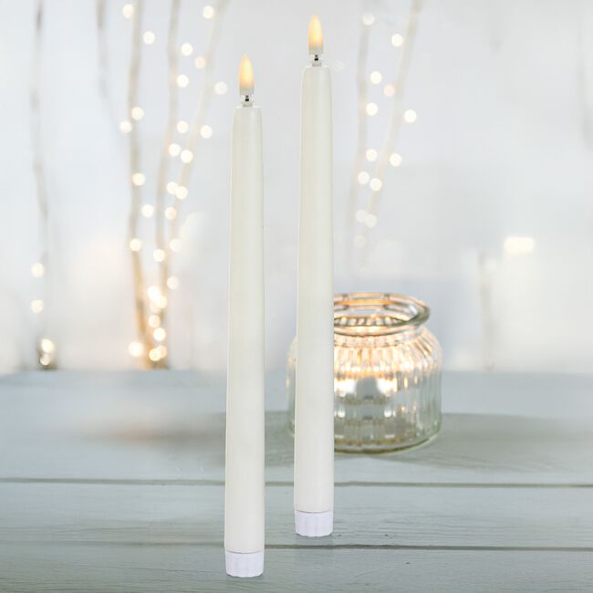 Flickabright LED Set of 2 Taper Candles