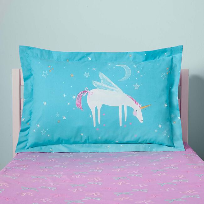 Nicole Day Unicorn Bows Oxford Pillowcase Pair