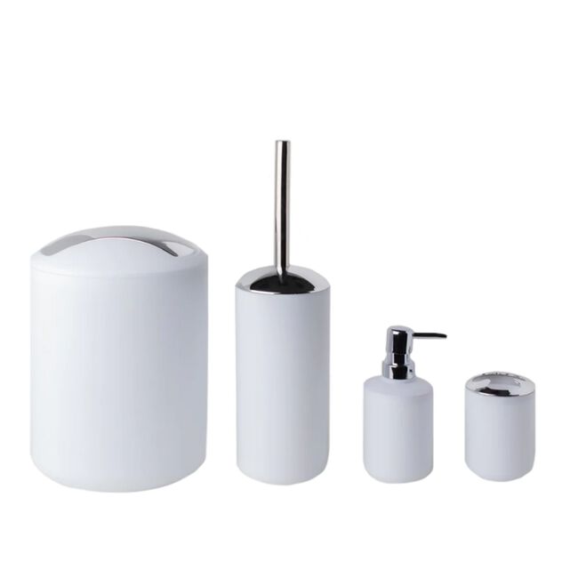 Sabichi White Bathroom Accessory Set