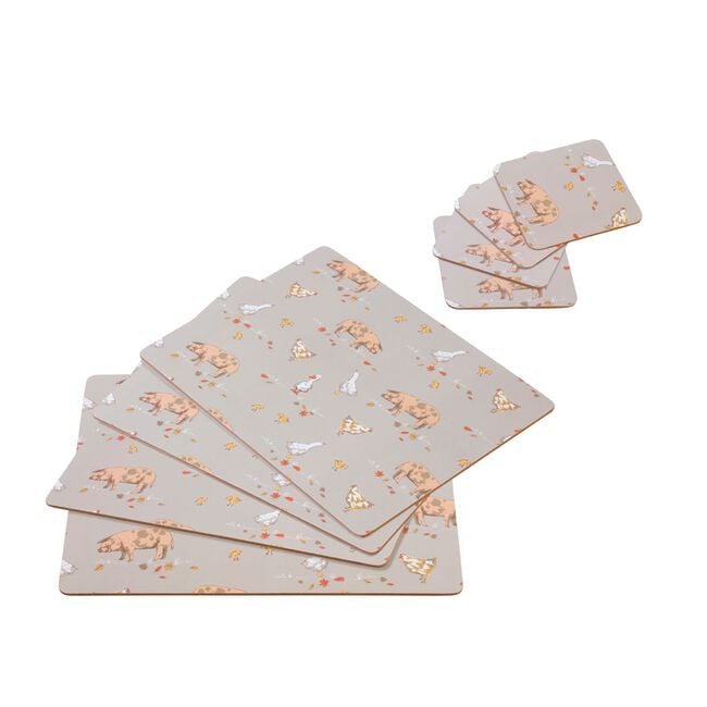 Farmstead Placemats & Coasters 4 Pack
