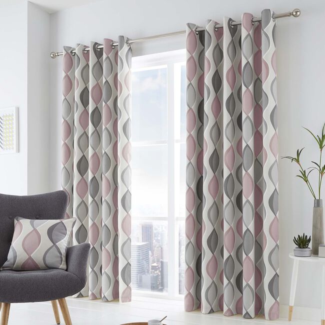 FUSION LENNOX BLUSH 66X54 Curtain 