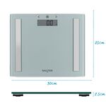 Salter BMI Compact Glass Green Bathroom Scale