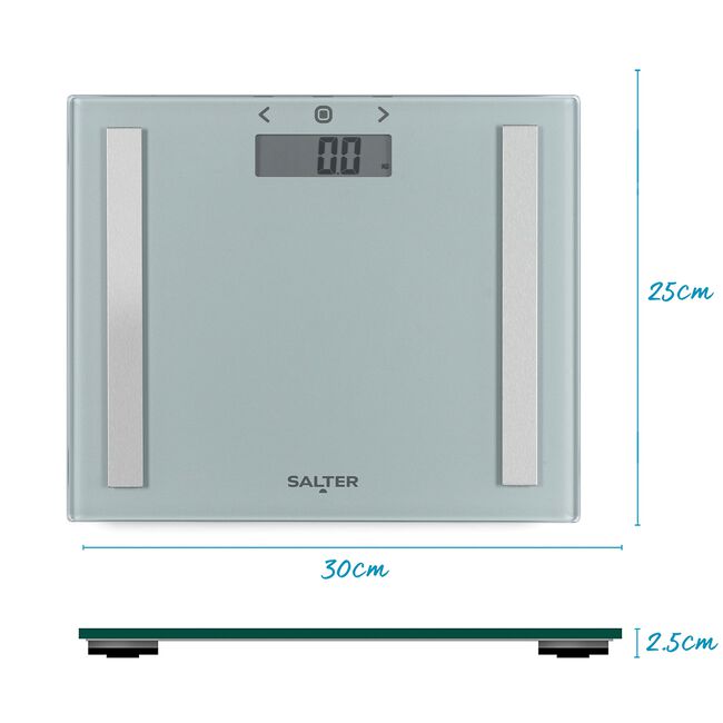 Salter BMI Compact Glass Green Bathroom Scale