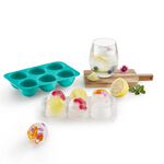 Lekue XL Sphere Ice Cube Tray With Lid - Turquoise