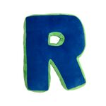 LETTER R Cushion Blue/Green